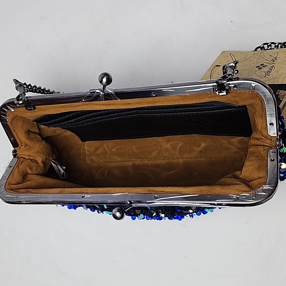 NWT Patricia Nash Potenaz Frame Bag Payettes And Velvet Sequin Women's Bag Party - Picture 9 of 16